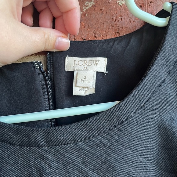 J. Crew Wool Blend Black Sheath Dress Size 2 Petite - Picture 2 of 9